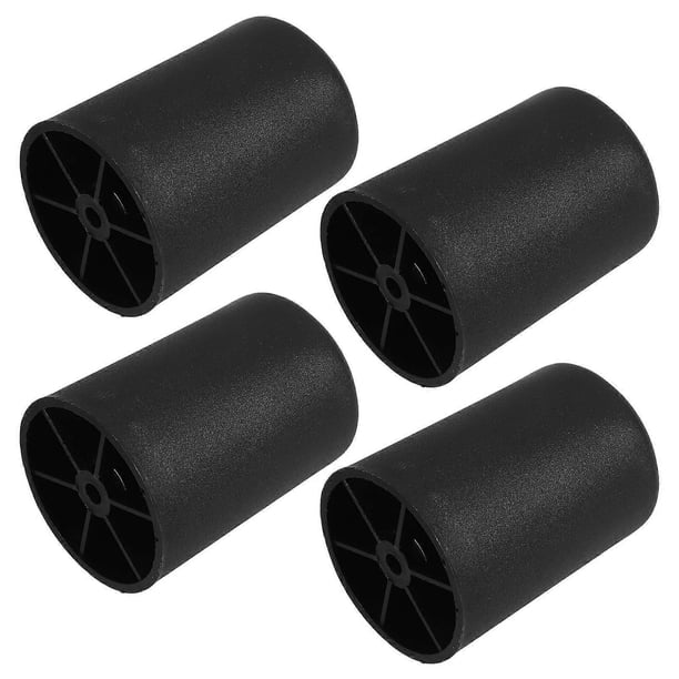 4Pcs Plastic Furniture Legs Round Tapered Table Legs Black Sofa Legs Replacement Legs for Couch Dresser Cabinet Chair Bed Coffee Table
