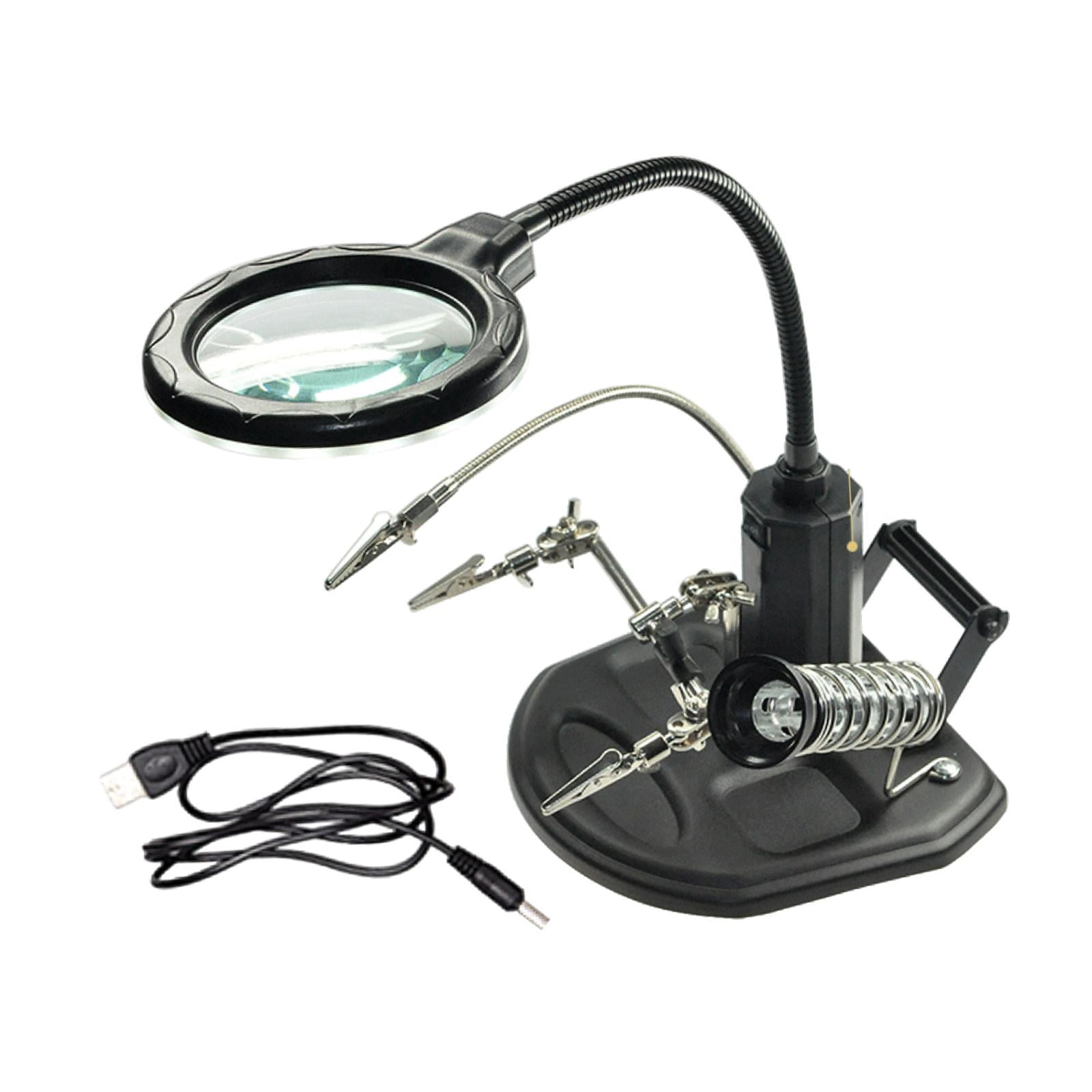 Colaxi Magnifying Glass Soldering Station LED Lighted for Engraving Crafts Assembly