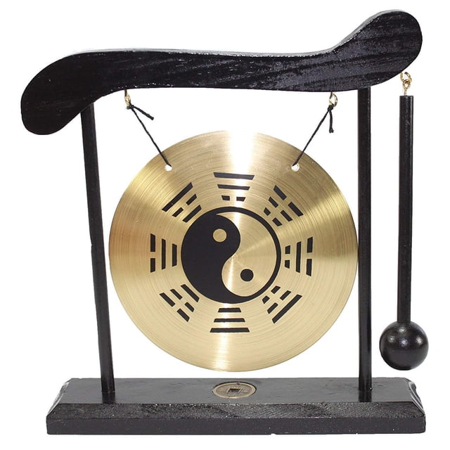 Campana de meditación Table Gong Zen Taiji con símbolo Feng Shui