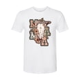 thumbnail image 2 of Wild Bobby Western Ma Steer Pink And Grey Distressed Pop Culture Men Premium Tri Blend Tee, True White, X-Large, 2 of 6