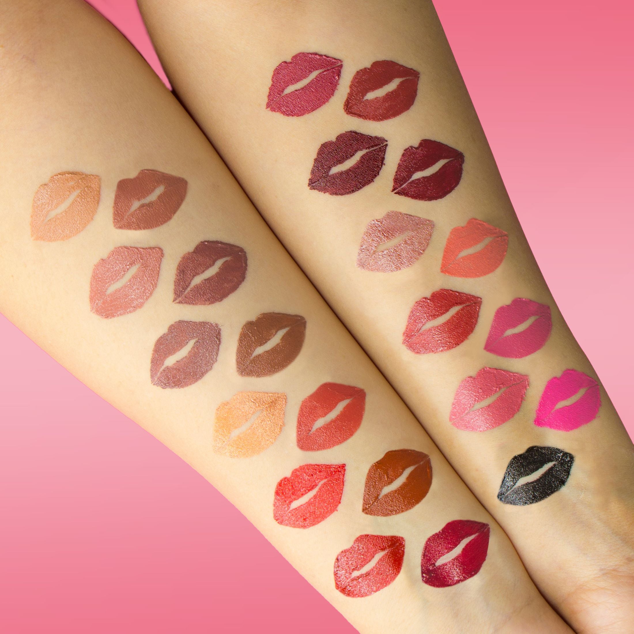 (2 pack) L.A. COLORS Long-Wearing Satin Finish Velvet Pout Chaser Lipstick, Melted Nude, 0.13 oz