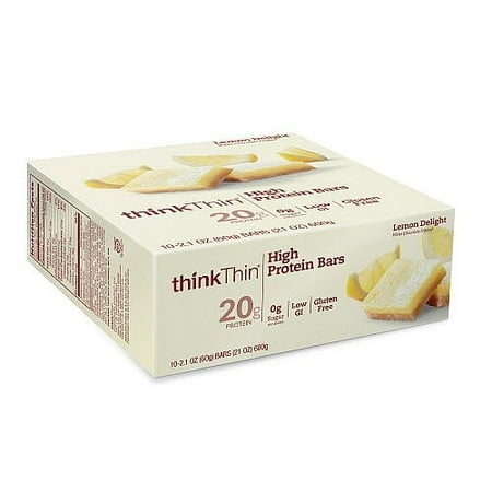 thinkThin High Protein Bars, Lemon Delight, 20g Protein, 10