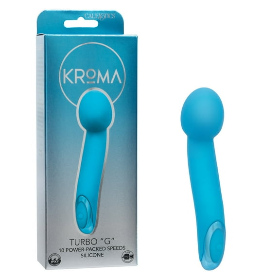 CalExotics Kroma Turbo G Rechargeable Silicone Clitoral Vibrator, Blue