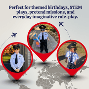 Dress Up America Pilot Costume for Kids - Airline Captain Uniform - Career Day Dress Up for Children