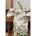 thumbnail image 2 of Table Runners 120 Inches Long Dress Scarves, Christmas Eucalyptus Farmhouse Coffee/Dining/Kitchen Table Runner for Living Room, Xmas Botanical Pine Cones Birds 13x120 Inch, 2 of 7