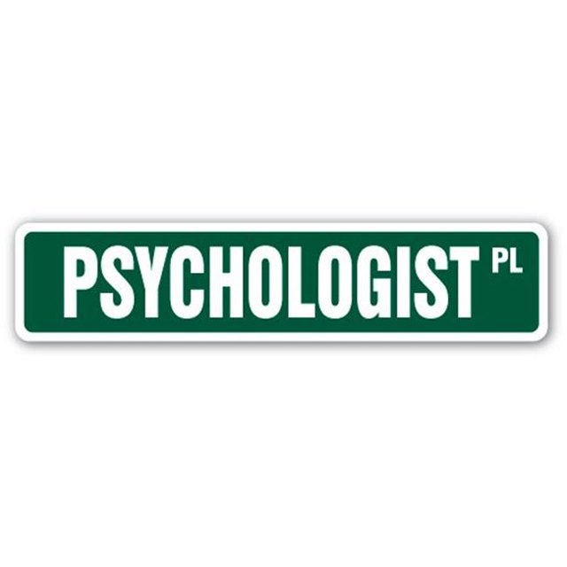 SignMission A-18-SS-PSYCHOLOGIST 4 x 18 Po Psychologue Aluminium Rue Signe - Docteur en Psychologie PHD DR