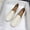 Beige, variant on KIJBLAE Women's Square Toe Plain Vamp Plus Size Flats, Lightweight Slip On Soft Sole Moccasin Shoes for Spring Summer Yellow 36