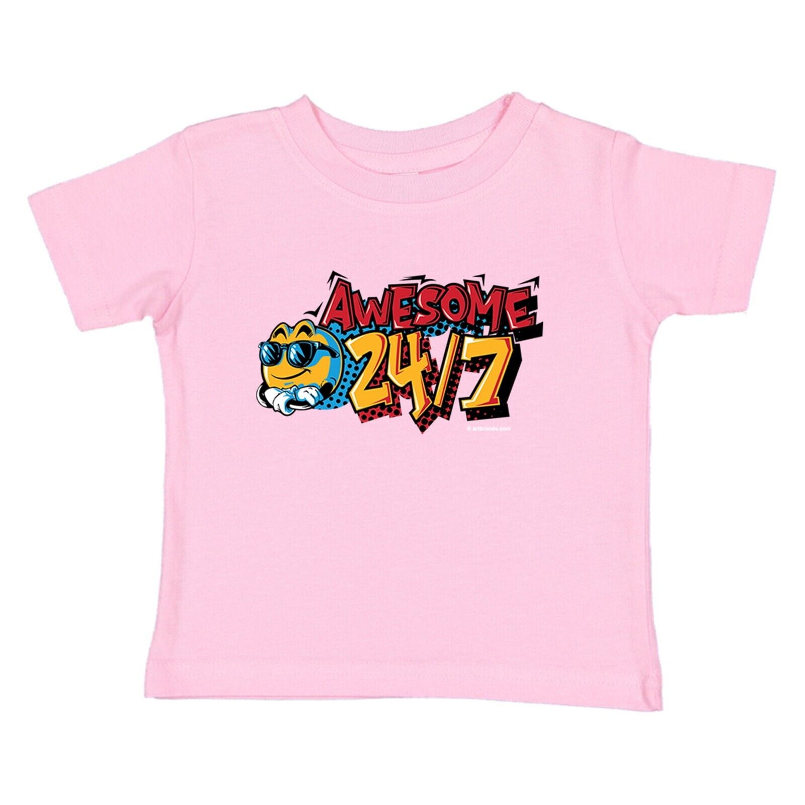 XtraFly Apparel Youth Toddler Awesome 24/7 Kids Girl Boy Child Crewneck