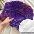 thumbnail image 4 of Full Size Fitted Sheet Set - Purple Halloween 3 Piece Bedding Sets 16" Deep Pocket Fitted Sheet with 2 Pillowcases, Red Black White Net Halloween Brushed Microfiber Hotel Luxury Bed Sheets, 4 of 9