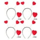 thumbnail image 1 of Set de 8 piezas de diademas y pinzas para el cabello con forma de corazón, accesorios para el cabello para fiestas, vacaciones y festivales (4 diademas, 4 pinzas)., 1 of 7