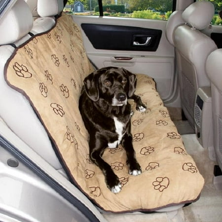 Cruising Companion Pawprint Car Seat Cover Tan