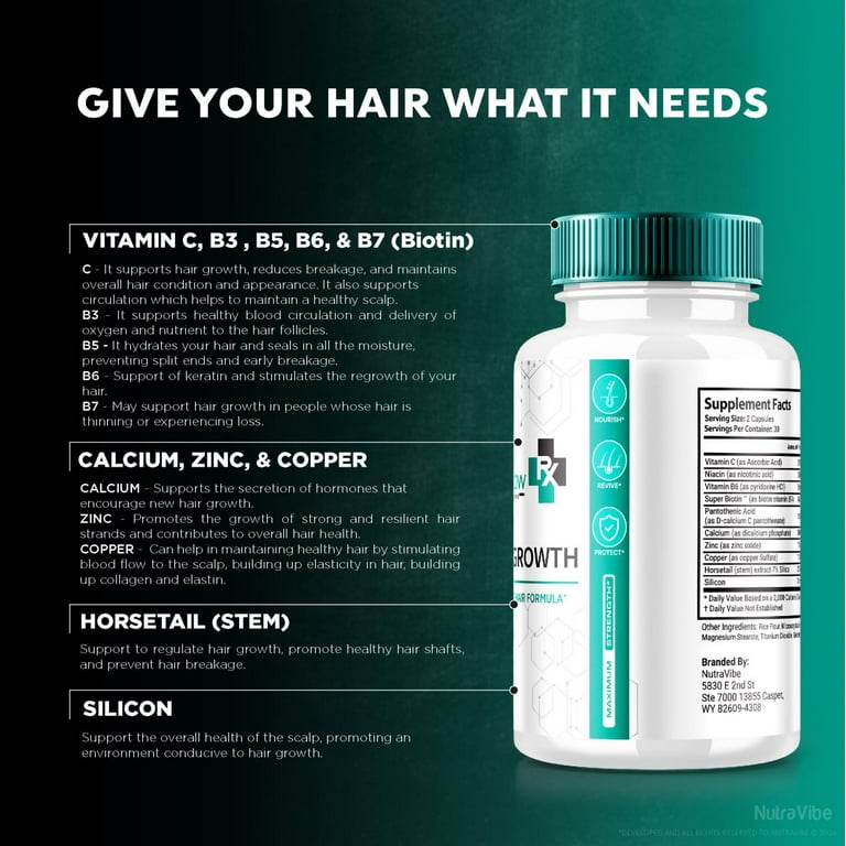 BioGrow Hair Growth Supplement, BioGrowRx Advanced Hair Care