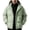 Green, variant on Men's Thick Puffer Jacket Solid Color Warm Hooded Winter Coat Stand Collar Zip Up Padded Outerwear for Daily