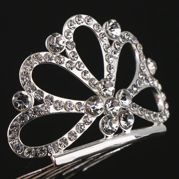 Tiara BLESIY Mini Casco para Chicas Perla Nupcial Elegante Plata
