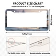 thumbnail image 7 of Aluminum License Plate Frame 2 Pack Car Exterior Accessory Car Tag Holder for Front Rear Plates Cars Decor Magical Snow-covered Village, 7 of 7