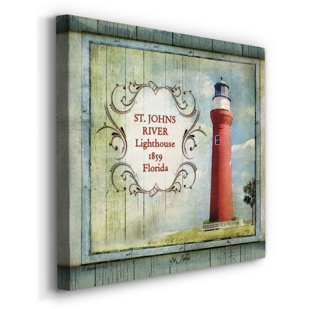Wexford Home Florida Lighthouse XI-Premium Gallery Wrapped Canvas, 24" x 24" - Ready to Hang