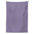 thumbnail image 2 of Geometric Tablecloth, Abstract Shapes Rhombus Rectangles in Vivid Color Scheme Zigzags, Rectangle Satin Table Cover Accent for Dining Room and Kitchen, 60" X 84", Dark Purple Lavender, by Ambesonne, 2 of 2