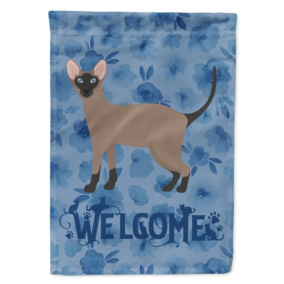Carolines Treasures CK4936GF Oriental Bicolor Cat Welcome Flag Garden Size Small multicolor