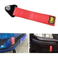 thumbnail image 3 of Cuerdas de remolque de nailon de 2 piezas, correa de remolque de coche de carreras, correa de remolque deportiva, para parachoques trasero delantero del vehículo (rojo) JFHHH pequeña, 3 of 4