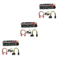 thumbnail image 1 of Transemion PCI-E 1x to 6x USB 3.0 Extender Card Board Portable Desktop PC Adapter Red Slot Red Cable 3Set, 1 of 6