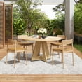 thumbnail image 6 of Dining Tables 47" Round Dining Table for 4-7 People, Modern Wood Kitchen Table with Sturdy Metal Base, Large Round Dinner Table for Dining Room, Easy Assembly,Modern Dining Tables, 6 of 7