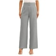 thumbnail image 5 of ATENAR Womens Pants,Straight Leg Pants Women,Dress Pants,Easy Care,Casual,Solid,Comfortable,Gray,XL(US:10), 5 of 9