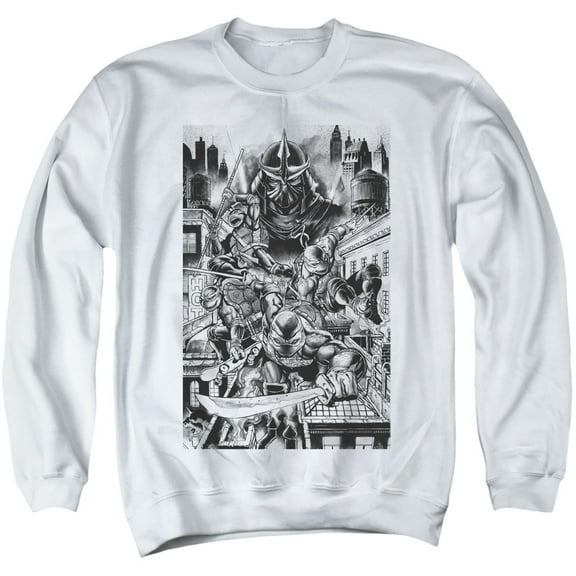 TMNT Teenage Mutant Ninja Turtles Take Down Shredder Unisex Adult Crewneck Sweatshirt