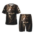 thumbnail image 1 of Balery Victorian Gentle Cat Conjunto de Pijama Infantil de Manga Corta con Estampado – Ropa de Dormir de Algodón Suave-Small, 1 of 6