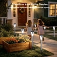 thumbnail image 5 of Rirool Solar Pathway Lights Outdoor Waterproof 12 Pack, Solar Powered Garden Stake Lights for Patio Walkway Driveway Yard Lawn Landscape Decor, Cool White, 5 of 8