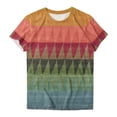 thumbnail image 5 of JUNWELL Offre Moins de 5.00 Chemises pour Femmes et Chemises de Grande Taille Mode d'Été pour Femmes Confortable Décontracté Col Rond Manches Courtes Imprimé Top Chemisier, 5 of 5