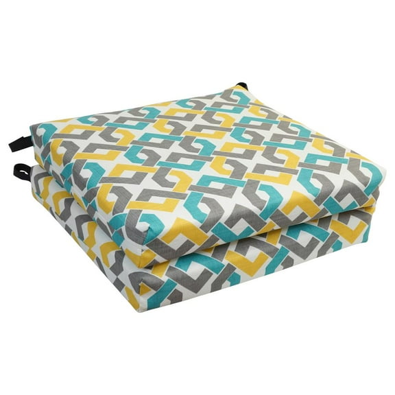 Blazing Needles 20-inch by 19-inch Patterned Outdoor Chair Cushions (Set of 2)  93454-2CH-OD-186