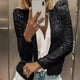 thumbnail image 2 of Women's Cardigan Long Sleeve Shiny Sequin Coat Open Front Casual Female Jacket, 2 of 4