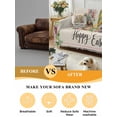 thumbnail image 5 of Easter Gnomes Couch Cover, Spring Floral Colorful Eggs Leaves Beige Sofa Cover Blanket for 2 Seat Cushion, Sectional Sofa Slipcover Furniture Protector for Living Room Bedroom 71''x102'', 5 of 9