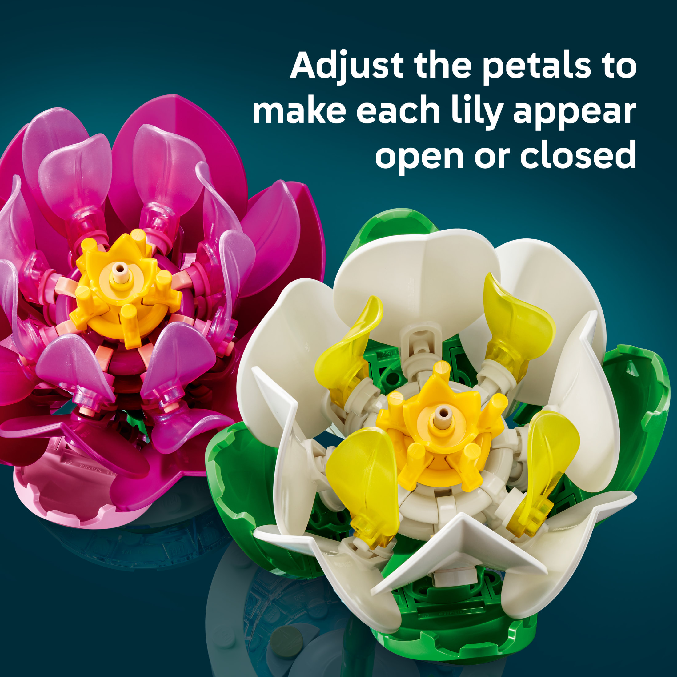 LEGO Botanicals Lirios de Agua - Juguete de Construcción para Niñas y Niños, Mayores de 9 Años - Flores Artificiales para Decoración del Hogar - Regalo de Cumpleaños o de Inauguración - 11511 7