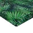 thumbnail image 2 of Ambesonne Leaf Fitted Sheet, Watercolored Forest Leaves, California King, Forest Green Dark Green, 2 of 3