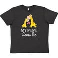 thumbnail image 3 of Inktastic My Meme Grandma Loves Me Giraffe Youth T-Shirt, 3 of 5