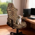 thumbnail image 3 of HUIACONG Golden Leopard Print Game Chair Seat Covers Washable Seat Cushion Protectors Slipcover 4Pcs Easy Installation Office Desk Chair Cover for Home, Shop, Office, 3 of 8