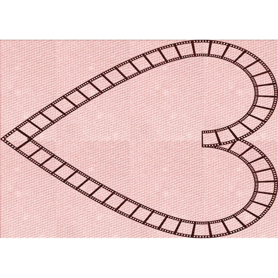 Ahgly Company Indoor Rectangle Patterned Pink Bubble Gum Pink Area Rugs, 6' x 9'