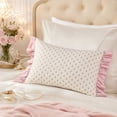 thumbnail image 5 of Kojanyu Ruffle Throw Pillow Covers, Vintage Floral Decorative Cushion Cases, Cottage Style Pillow for Sofa Bed Decor and Living Room Accent., 5 of 8