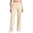 thumbnail image 3 of Fabrcox Women's Scrub Pants Soft Stretch Wide Leg Uniform Trousers with Pockets for Nurses ,Beige M, 3 of 6