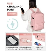 Backpack for Women Men, Carry On Backpack for Everydayon Airplane,Laptop Backpack with Shoe Compartment, Flight Approved Personal Item Bag Waterproof Luggage Backpack pink