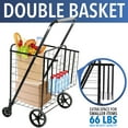 thumbnail image 4 of Mount-It! Rolling Utility Shopping Cart | Steel Construction, 4 of 5