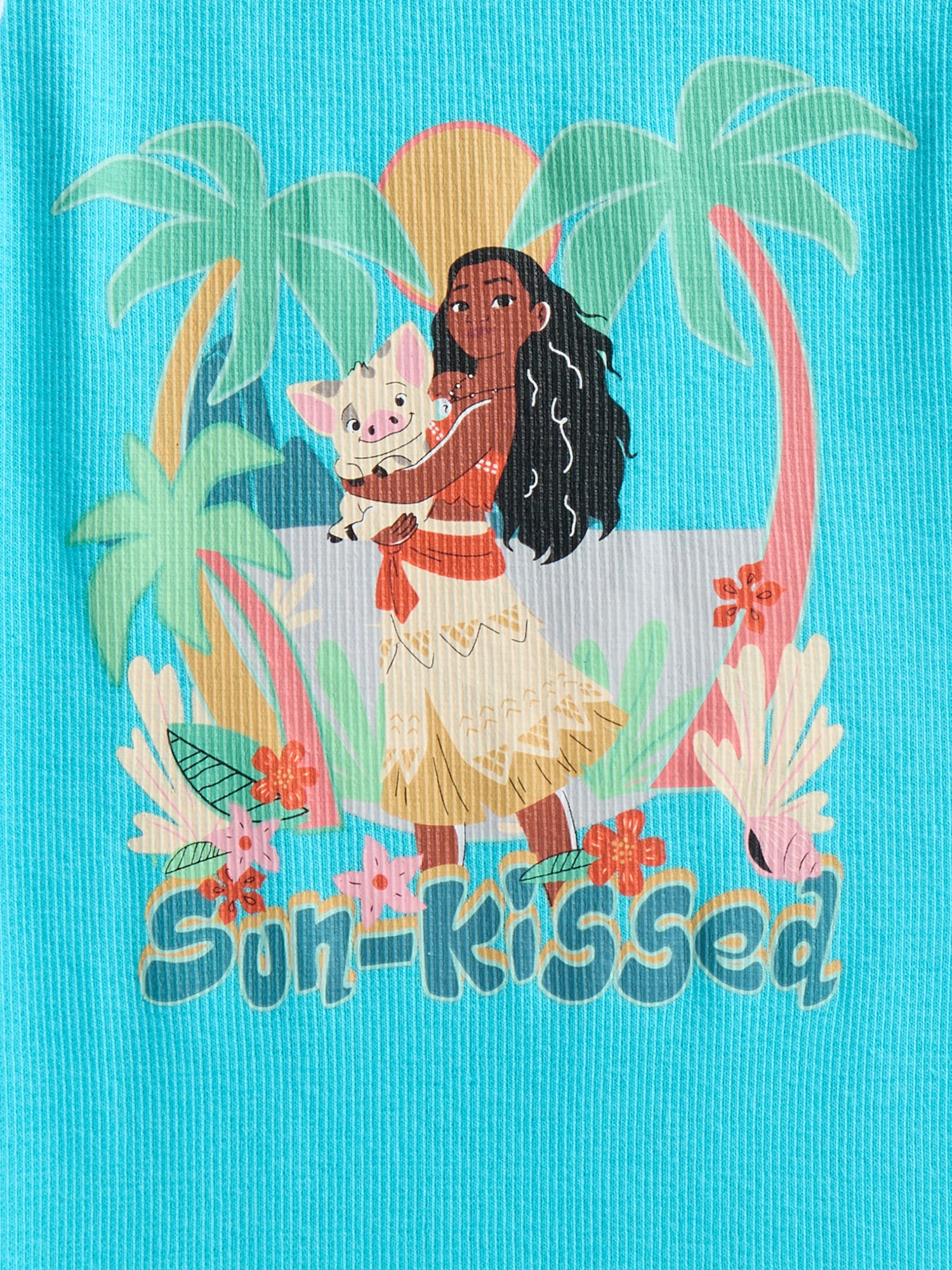 Disney Moana Girls Sunkissed Ringer Graphic Tank Top, Sizes 4-16