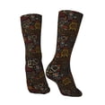 thumbnail image 3 of Goofa Polynesian Turtles Printed Men's Crew Socks, Soft Durable Breathable Moisture-Wicking with Odor Control Cotton socks, 3 of 9