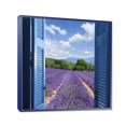 thumbnail image 3 of Designart 'View of Lavender Field Through Blue Open Cottage Window' Farmhouse Framed Canvas Wall Art Print, 3 of 4