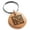 Rose, variant on Stainless Steel Letter N Initial Floral Box Monogram Engraved Small Medallion Circle Charm Keychain Keyring