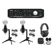 Mackie Onyx Producer ASMR Recording Streaming Interface+Mics+Stands+Headphones