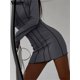 thumbnail image 1 of Nsauye Sexy Club Ribber Knitted Y2K Mini Bodycon Party Women Dress Autumn Striped O Neck Long Sleeve Fashion Dress 2022L Gao Jinjia LED, 1 of 2