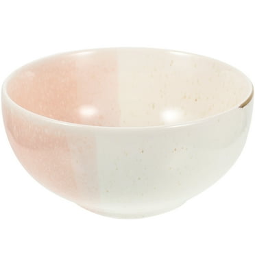 CYLINDSOME Ceramic Food Bowl Reusable Fruit Salad Bowl Food Serving Bowl Soup Bowl Oatmeal Bowl