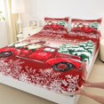 thumbnail image 3 of jejeloiu Merry Christmas Twin Sheet Sets,Kawaii Cartoon Gnome Twin Fitted Sheet,Happy New Year Gifts Flat Sheet,Super Cozy Room Decoration,3pcs, 3 of 7